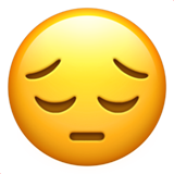 pensive sad face emoji